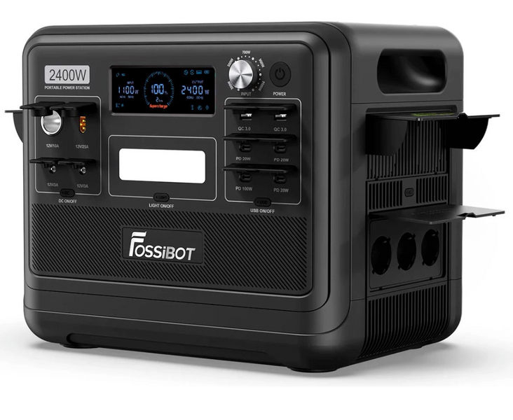 Зарядна станція FOSSiBOT F2400 (2400 Вт, 2048 Вт&middot;год), чорна 1_FOSSiBOT_F2400_black фото