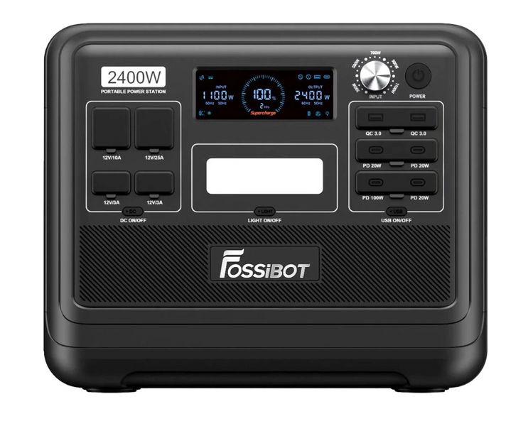 Зарядна станція FOSSiBOT F2400 (2400 Вт, 2048 Вт&middot;год), чорна 1_FOSSiBOT_F2400_black фото