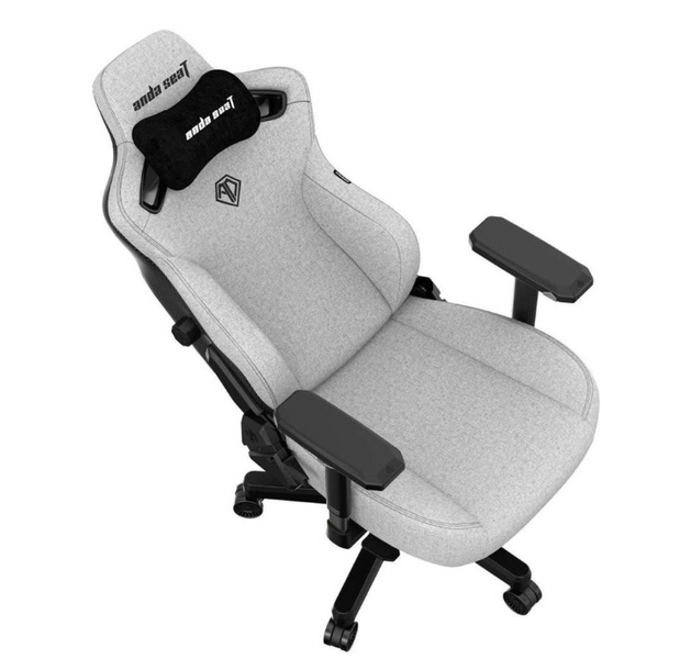 Крісло геймерське Anda Seat Kaiser 3 XL Grey Fabric тканина до 180 кг з регулюванням нахилу 165&deg; та 4D підлокітниками Anda_Seat_Kaiser_3_XL_Grey_Fabric фото