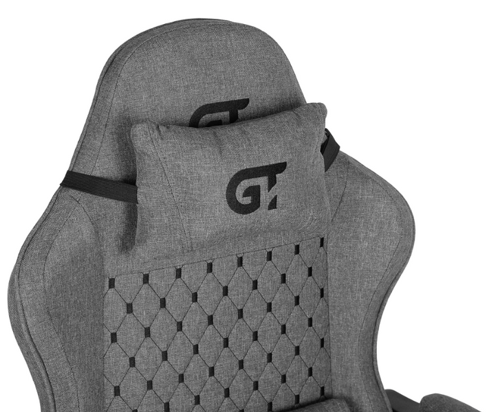 Крісло геймерське GT Racer X-2339 Fabric Black/Gray тканина до 80 кг з регулюванням висоти та нахилу 135&deg; з підставкою для ніг X-2339_Fabric_Black/Gray фото