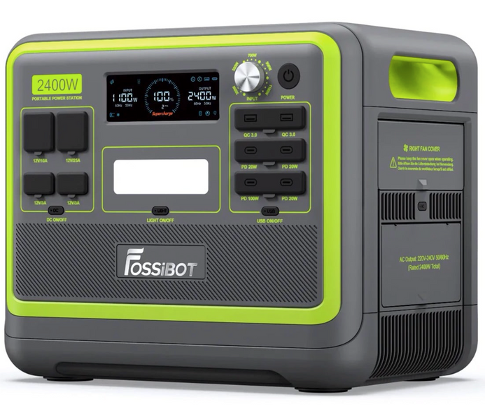 Зарядна станція FOSSiBOT F2400, зелена | 2400 Вт, 2048 Вт&middot;год FOSSiBOT_F2400_green фото