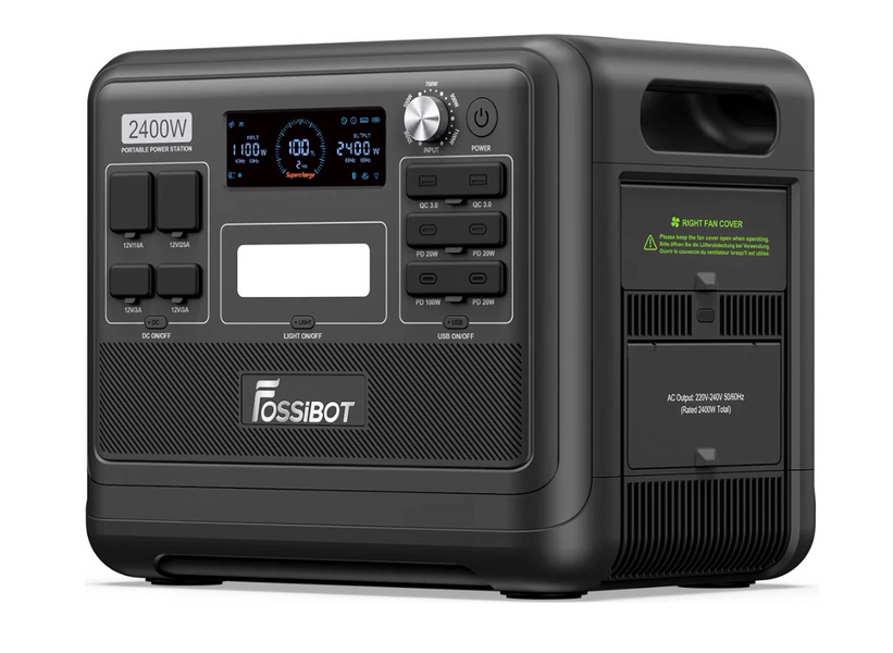 Зарядна станція FOSSiBOT F2400 (2400 Вт, 2048 Вт&middot;год), чорна FOSSiBOT_F2400_black фото